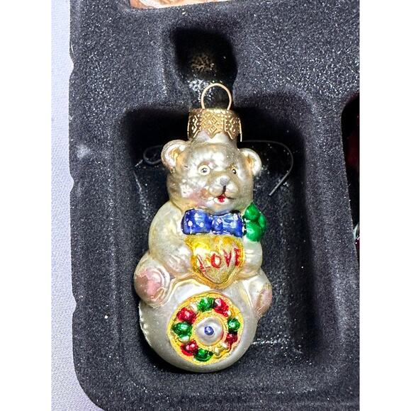 Designers Studio Blown Glass Christmas Ornament Set of 12 Santa/Boy/tree etc. - Picture 10 of 12